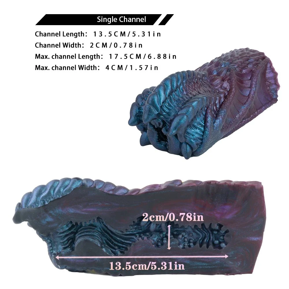 Fantasy Dragon Design Male Masturbator Single Channel Silicone Men's Onahole Pocket Pussy Stroker Adult Sex Toys