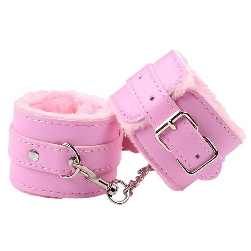 Rainbow Leather Cross Buckle Handcuffs Ankle Cuffs Bondage Cross Cuffs Restraints Straps Erotic