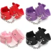 Restraints Bondage Adult Erotic Toys PU Leather Plush Sexy Handcuffs Fetish Games Furry Handcuffs