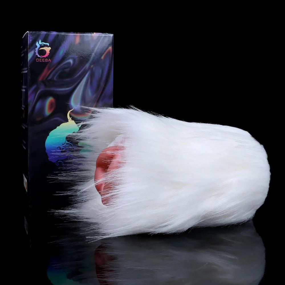 Fantasy Military Horse White Plush Monster Pussy Soft Tight Liquid Silicone Male Masturbation Cup Adult Sex Toys