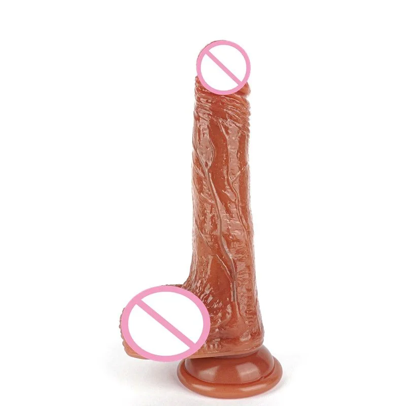 Female Masturbation Sex Toys Women Dildos Realistic Suction Cup Super Soft Silicone Dildo 19cm