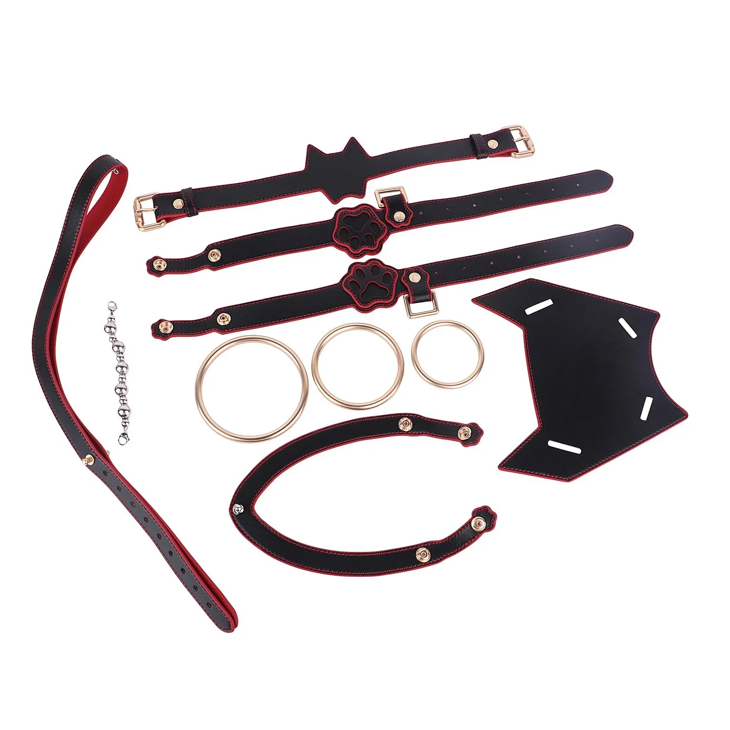 Phallic Support Bearer Pants with Cat Paw Harness, Premium Microfiber Leather Strap-On Cock Ring for 18+ Sex Toys
