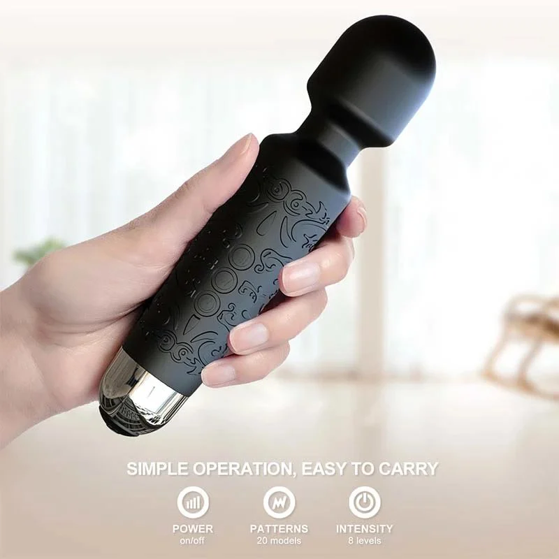 Vibration USB Rechargeable Vibrator for Women Wand Vibrator Sex Toy Women Sex Product