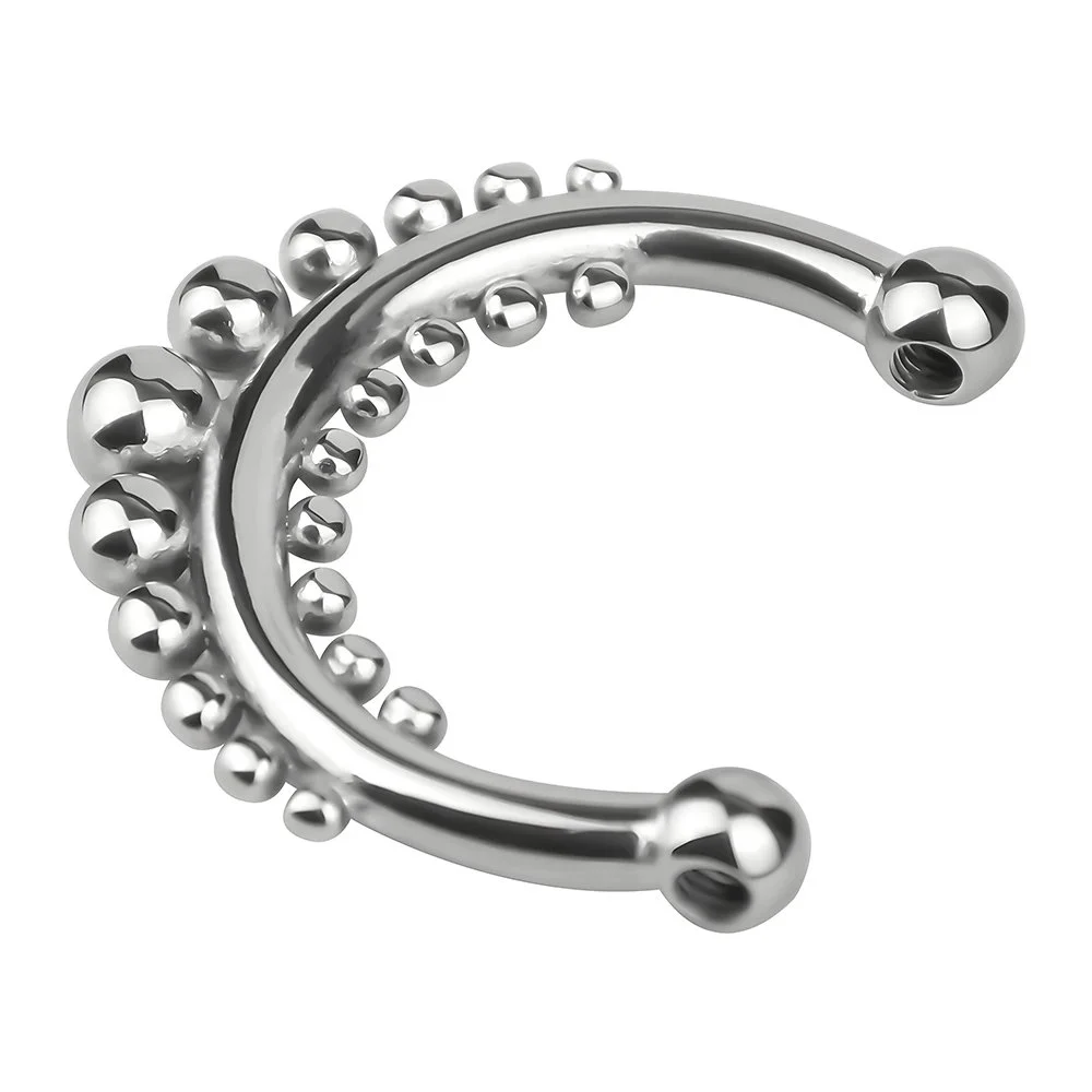 Nipple Clamps with Steel Balls for Women Adult Single Chain Clamps Comfortable Sex Toys