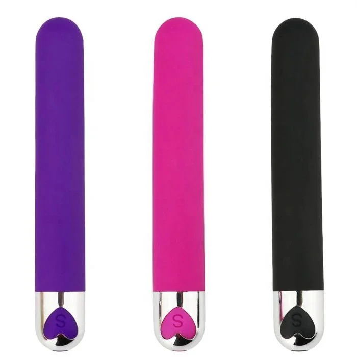 USB Rechargeable Waterproof Mini Adult Women's Long Bullet Vibrator with 10-Speed Clitoral G-Spot Vaginal Stimulation Non-Latex