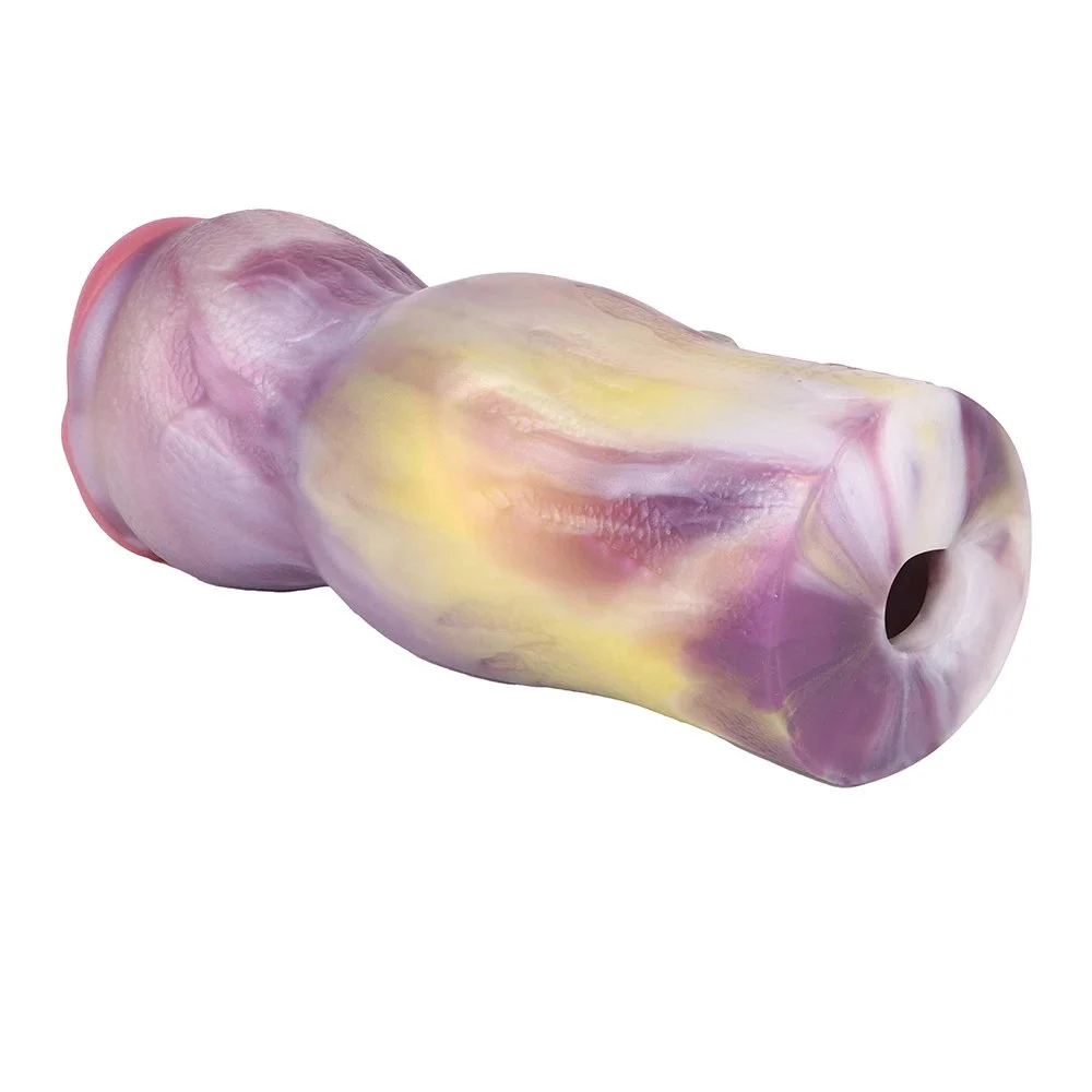 Fantasy Oral Masturbator Cup Eldritch Lips Design with Purple Flame Style for Men