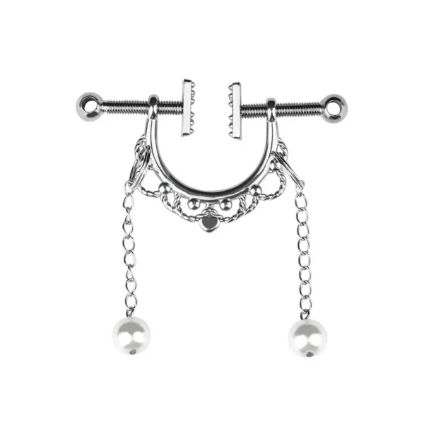 Metal Silver Breast Chain for Women Lesbian Couple Game