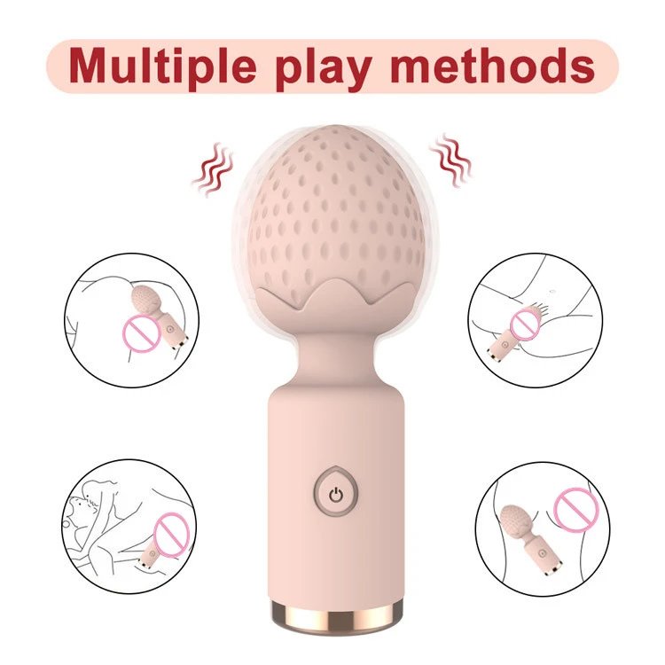 Waterproof USB 10 Frequency Wand Massager Portable Mini AV Vibrator Girls Sex Toy Women