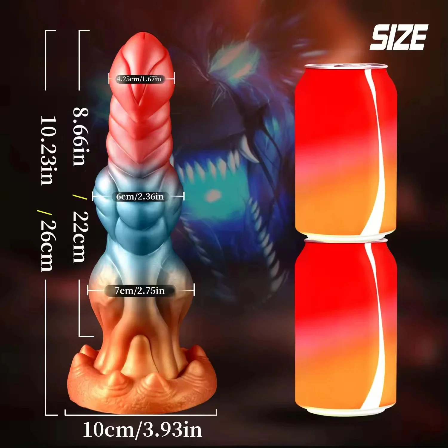 Monster Dildo Thrusting Fantasy Huge Dragon Knot Anal Dildo 4IN1-5 Thrusting 10 Vibrating Heating Knots Animal Dildo