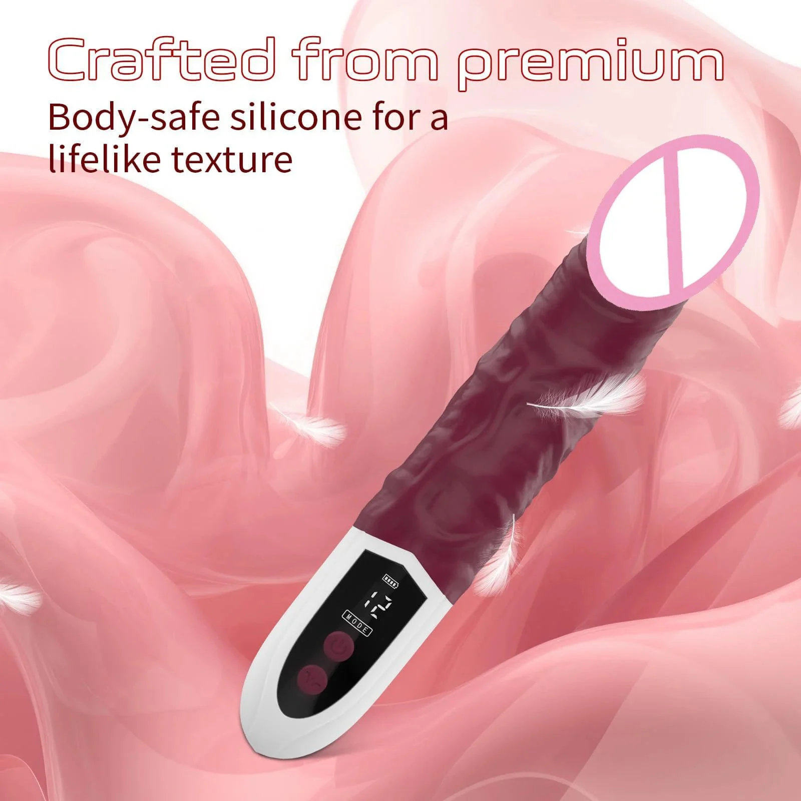 LED Display G Spot Dildo Vibrator Wand Sex Toys Vaginal Masturbation Realistic Dildo Vibrator for Female Man Anal Stimulation