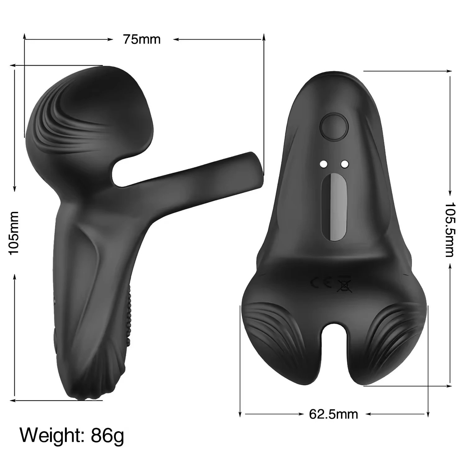IPX7 Wearable Silicone Electric Stimulate Prostate Massager Vibrating Anal Butt Ejaculation Ring Vibrator for Adult Anal Toys