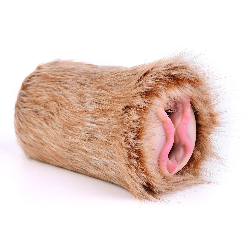 Fantasy Spinning Elk Masturbator Plush Monster Pussy Silicone Soft Tight Male Masturbation Cup Adult Sex Toys