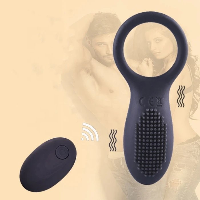 USB 10 Frequency Wireless Remote Control Silicone Vibrating Cock Ring Delay Ejaculation Sex Toys for Adult Men