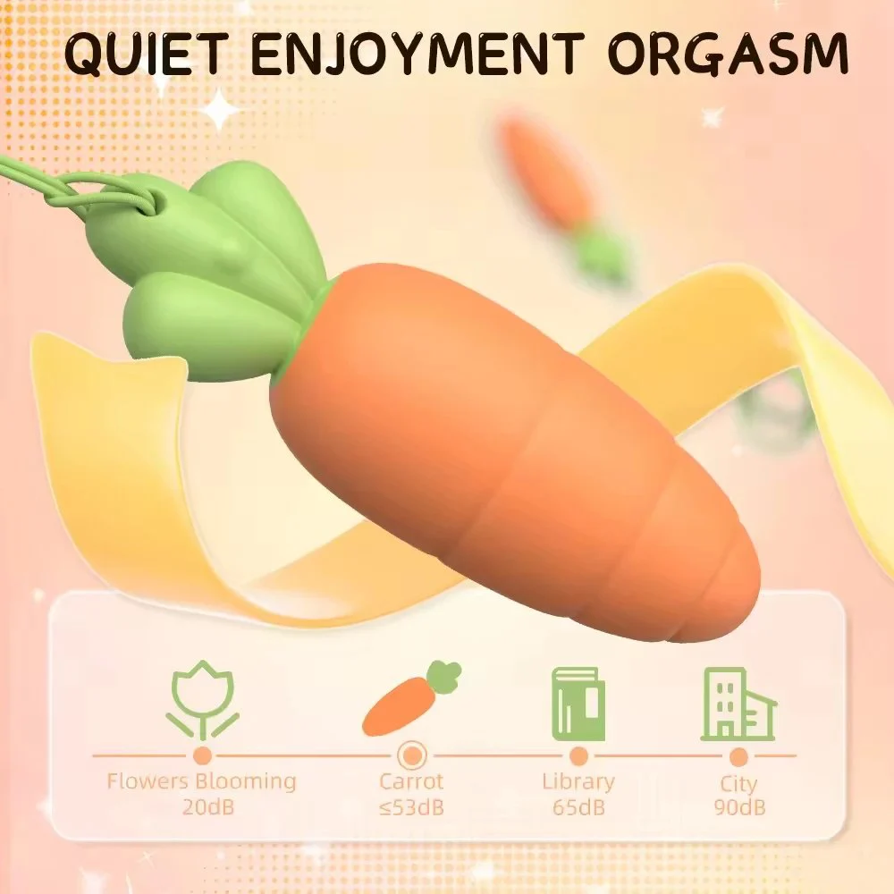 Powerful Mini Women Vibrator Clitoral Stimulation Love Ball Rechargeable Waterproof Carrot-shaped Adult Toy for Couple