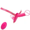 Remote Control G-Spot Clitoral Stimulation Double-Ended Wearable Adjustable Harness Strap-On Dildo Vibrator for Women Lesbian