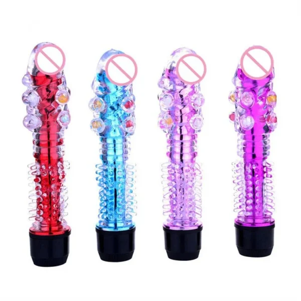 Sex Toys for Female Masturbation Realistic TPR Transparent Dildo Vibrator With Balls