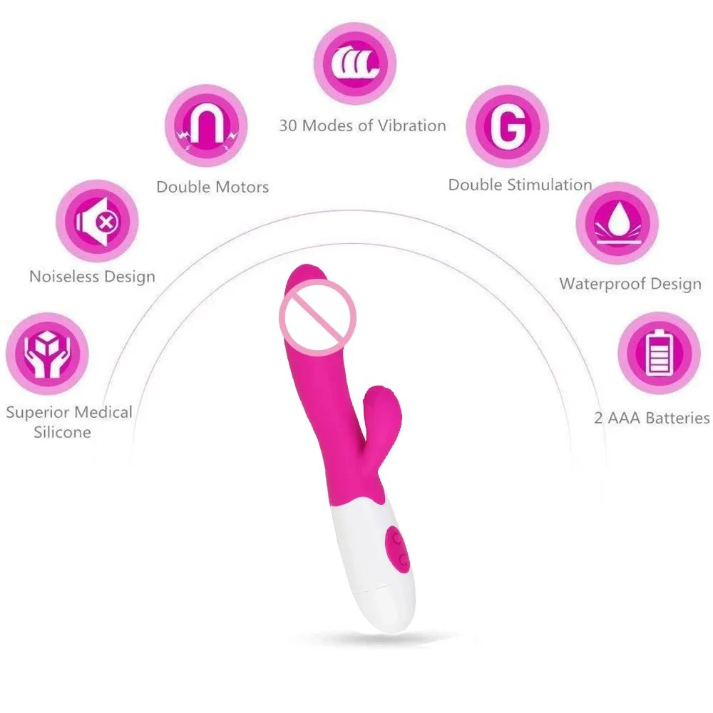 USB Rechargeable Variable Frequency Rabbit Vibrator Women Sex Toy G-spot Stimulation Vibrator