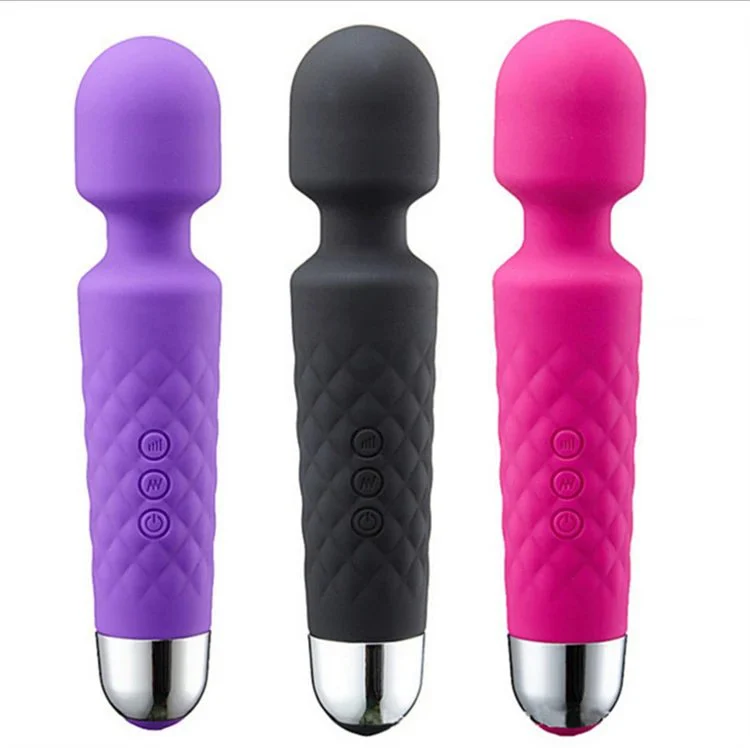 USB Rechargeable Waterproof Strong 20 Modes Powerful AV Wand Vibrator Sex Toys for Women