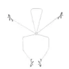 Sex Slaves Stainless Steel Metal Chain Nipple Milk Clips Breast Clip Nipple Clamps Sex Toys Clitoris Pincher