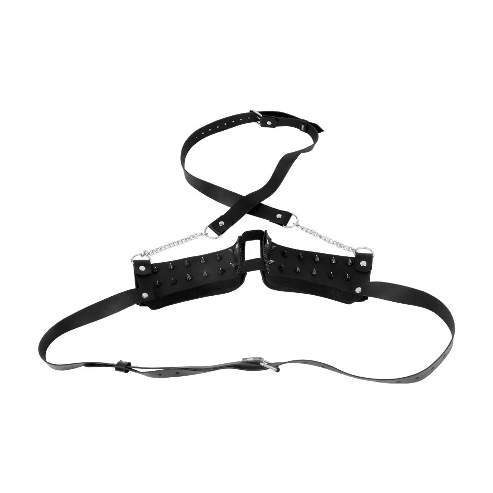 PU Leather Spikes Stimulation Breast Restraint Sex Toys Belt Lingerie Bondage Kit Harness Lingerie for Couple Games Pleasure