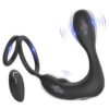 Multi-mode Insertion Cock Ring P Spot Massager Prostate Vibrator Remote Control ABS+Silicone IPX7 Waterproof 12 Modes for