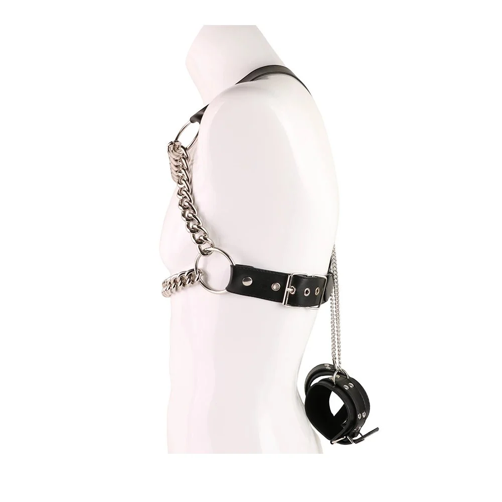 New Dasm Bondage Rope Chain Adult Sex Toys Soft Pu Leather Smooth Metal Material Dasm Sex Toys for Women Men Adult Toy