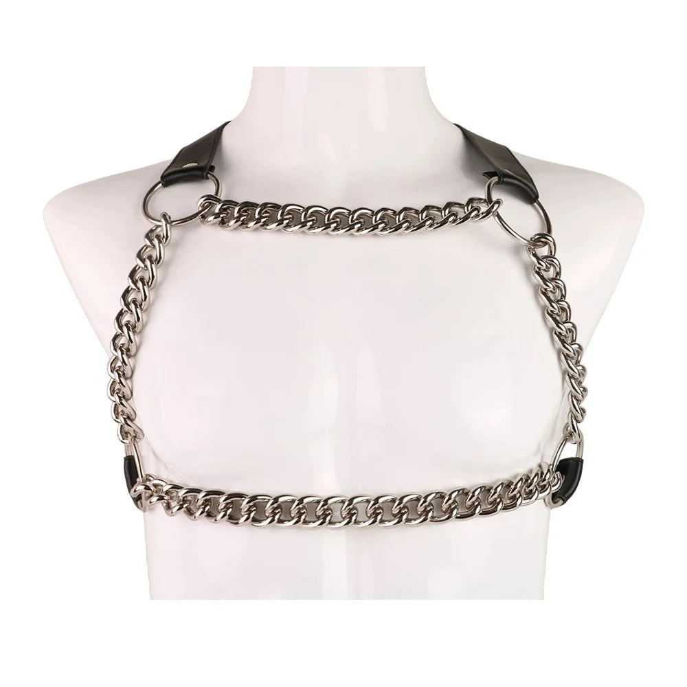 New Dasm Bondage Rope Chain Adult Sex Toys Soft Pu Leather Smooth Metal Material Dasm Sex Toys for Women Men Adult Toy