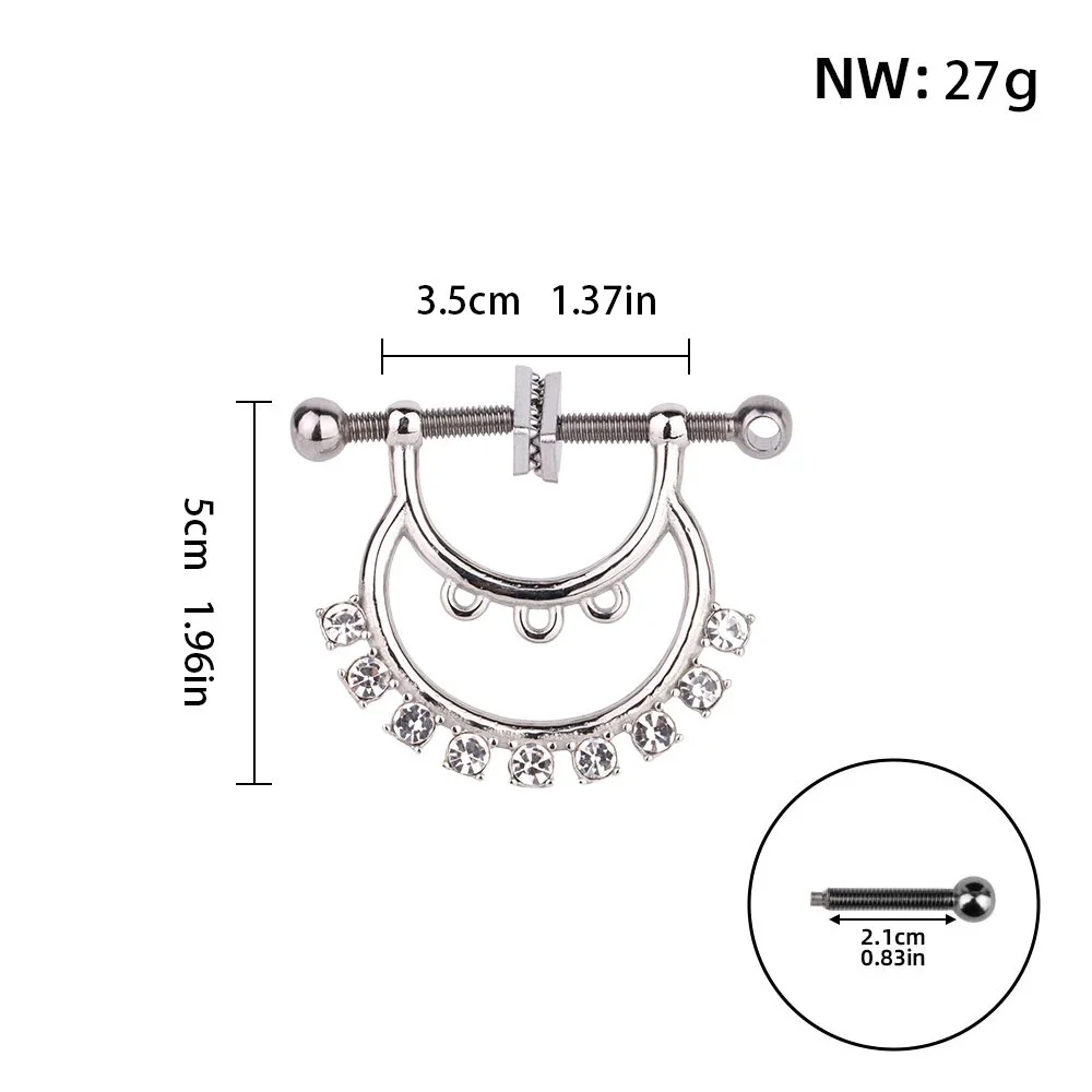 New Psyche Goddess Nipple Clamps Magnesium Desire Diamond Belt Metallic Glossy Bdsm Bondage Nipple Clamps and Choker