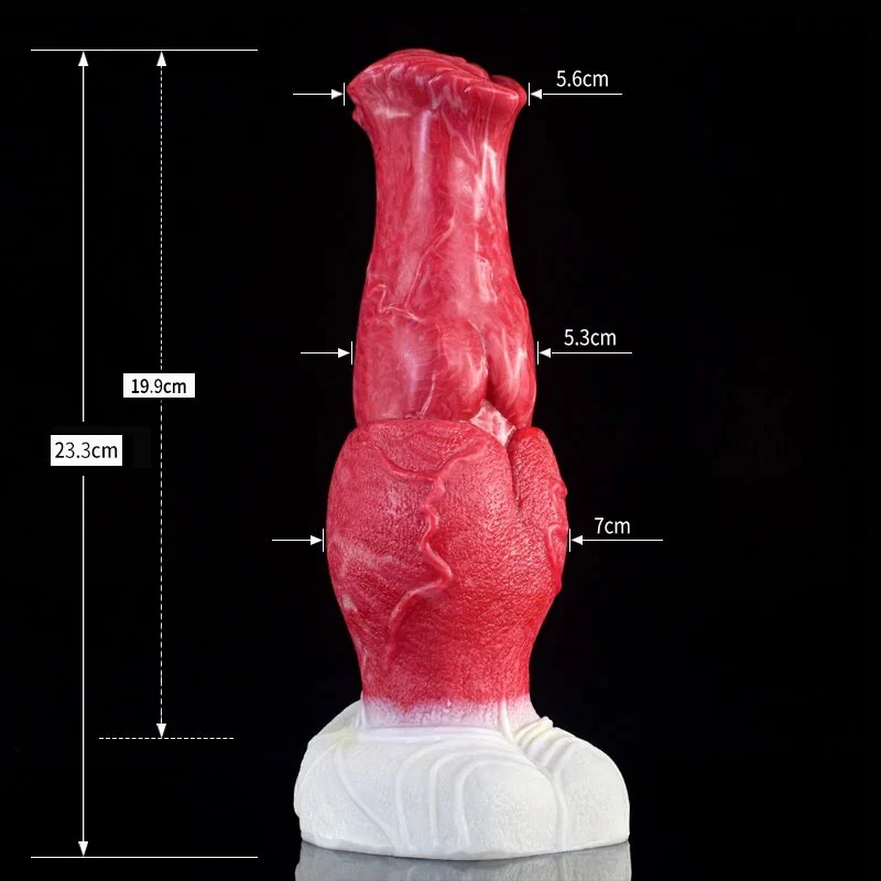 Fantasy Colorful Cock Dog Knot Dildo Heart Shaped Vagina Stimulation Anal Plug Sex Toys for Man and Woman Game Masturbator