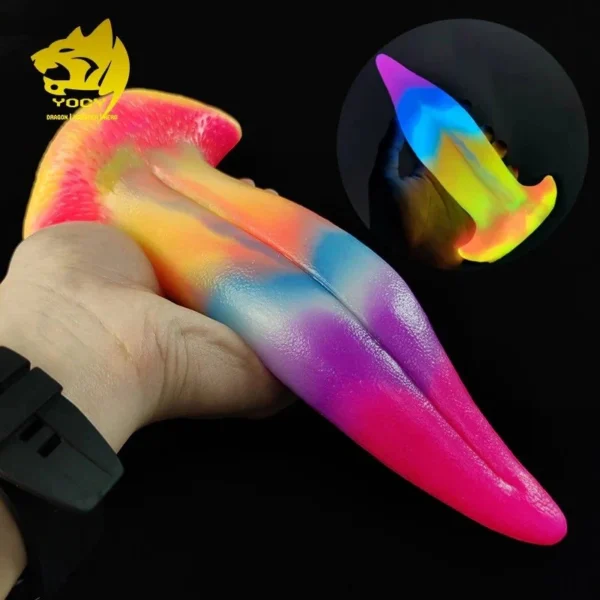 Sex Toy Vagina Massagger Dragon Tongue Luminous Dildo for Women