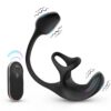 Rechargeable Soft Silicone Delay Sex Ring Male Cock Ring Penis Sex Toy for Men