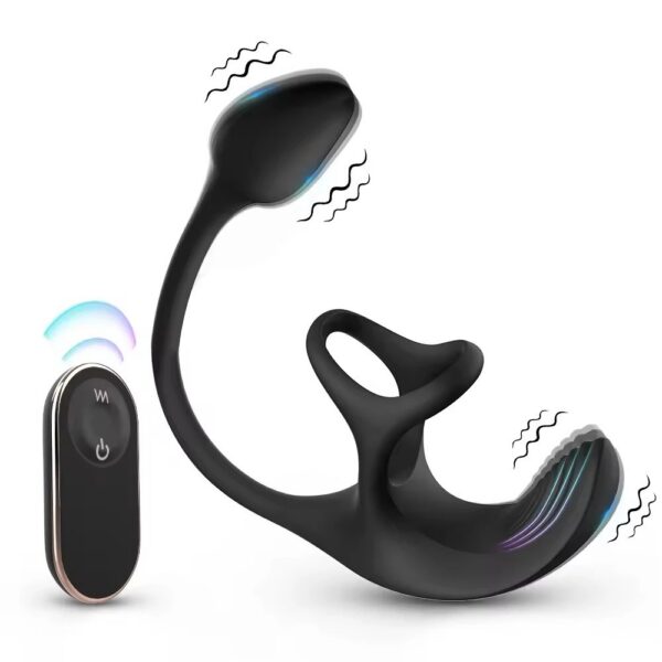 Rechargeable Soft Silicone Delay Sex Ring Male Cock Ring Penis Sex Toy for Men
