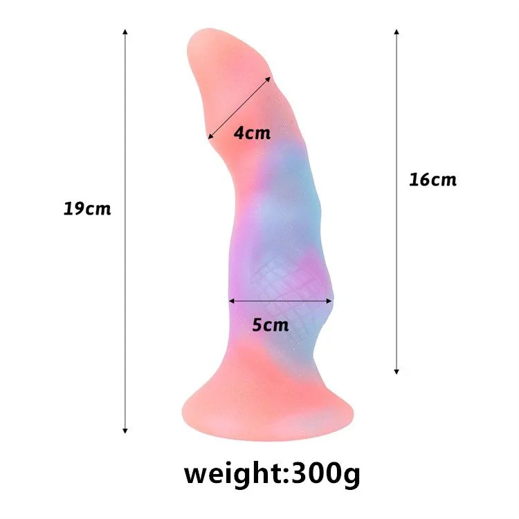 Erotic Sex Toys Liquid Silicone Luminous Octopus Dildo Anal Plug for Women