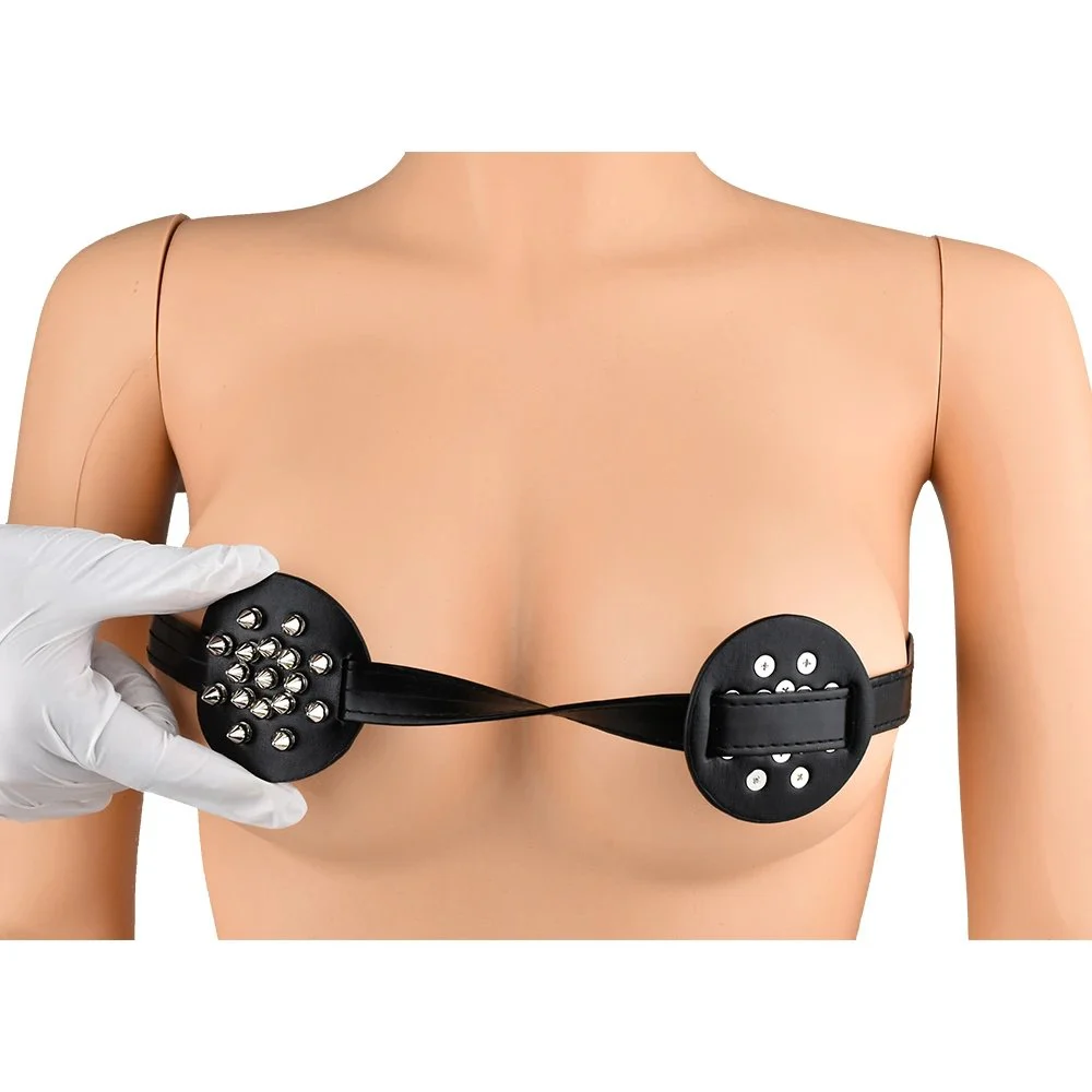 Nipple Clamps Spiked Breast Binder Metal Stainless Steel Female Breast Fun Couple Flirting Products Fetish Game Sex Toys