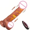 Remote Control Liquid Silicone Heating Sex Toys Realistic Clitoris Dildo Thrusting Vibrators for Women Masturbators