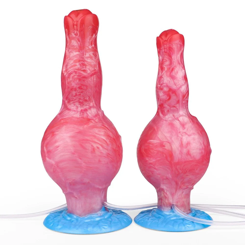 Fantasy Monster Dildo Inflatable Spray Water Soft Silicone Dildo Female Sex Masturbation Adult Fun Sex Toys