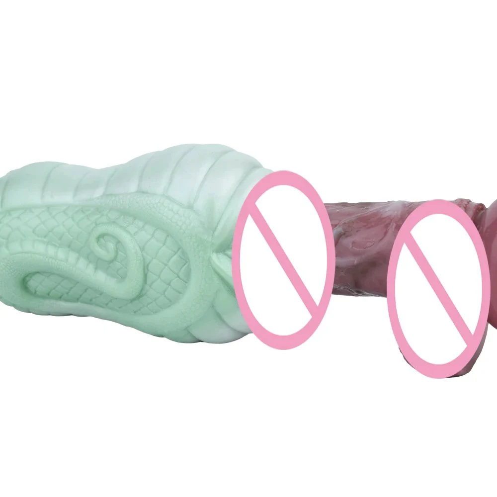 Green Snake Style Masturbation Cup Red Lips Best Oral Cup Single Channel Cups