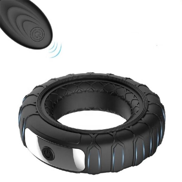 10 Frequency Silicone Adult Sex Toys Vibrating Cock Ring with Remote Control for Delay Ejaculation Penis Rings Product