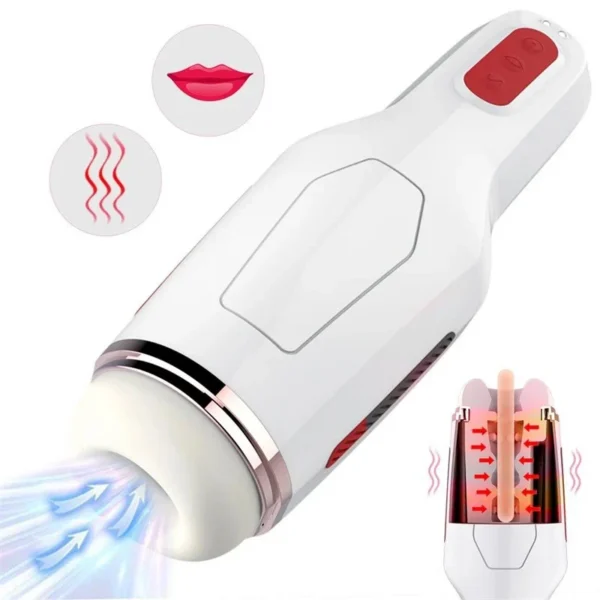 Hand Free Male Vagina Deep Throat Masturbation Machine Sex Toys for Men Masturbating