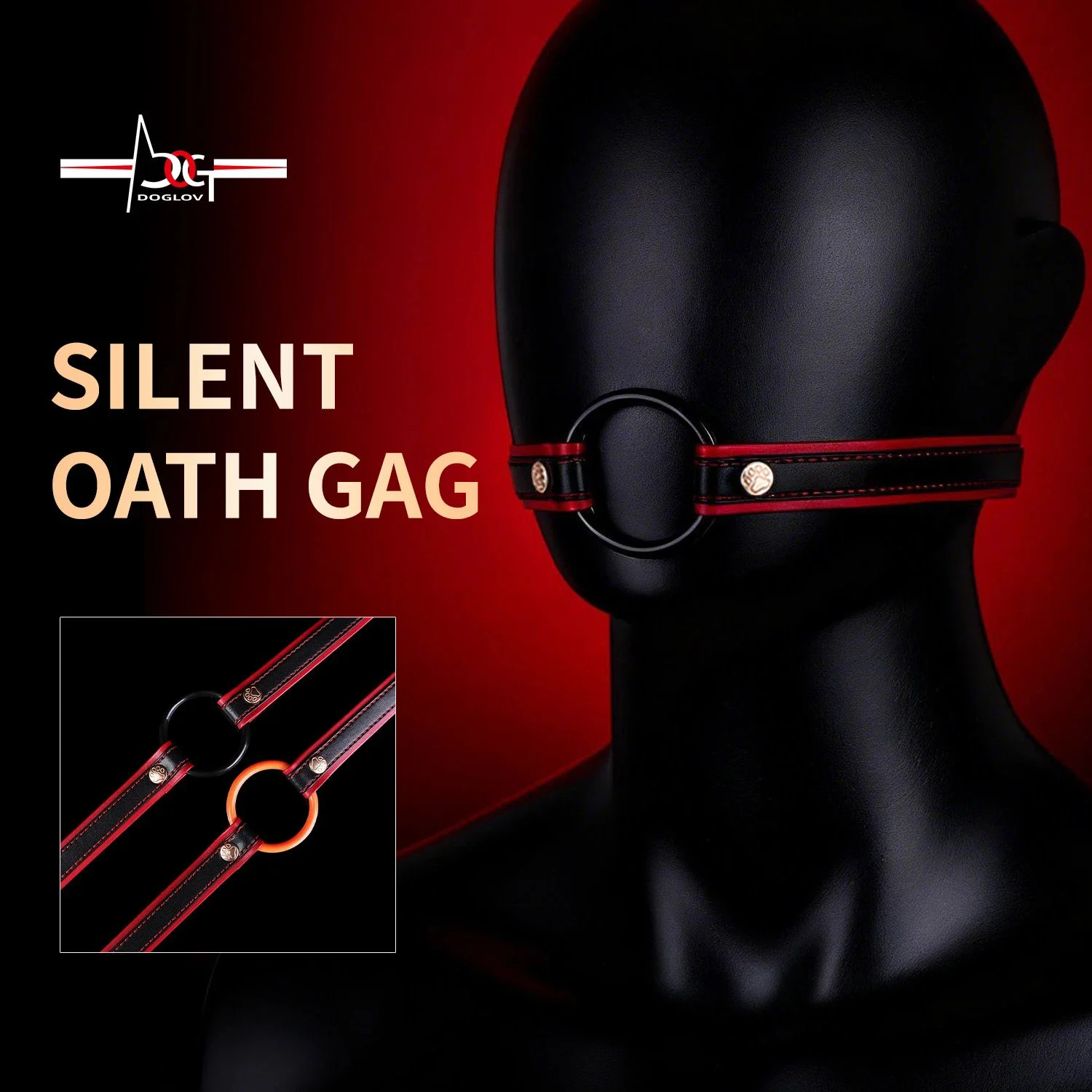 Premium Leather Mouth Gag Harness Silent Ball Gag Mouth Restraint for Submissive Training 2 Colors 18+ Adult Sex Toy
