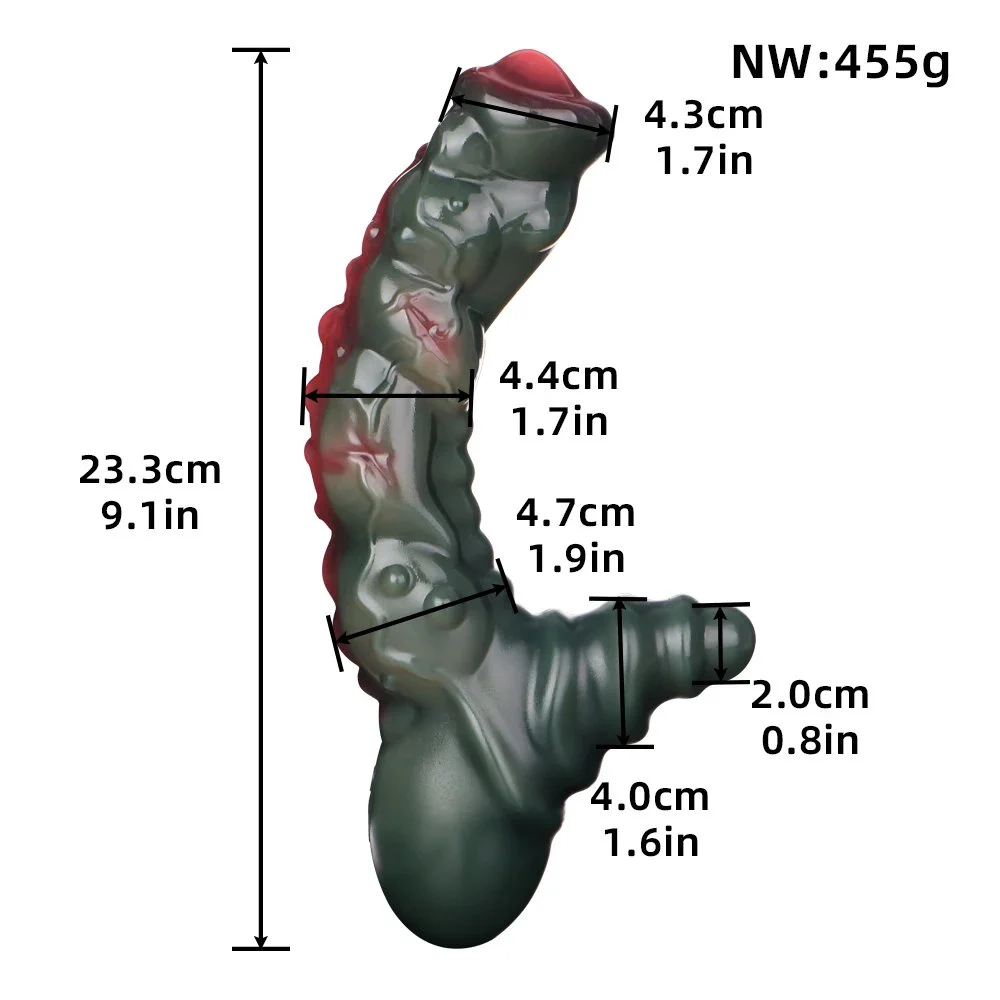 Dildo Vibrator with Heating Head Anti-Slip Silicone Realistic Double-Ended Vibrating Butt Plug Anal Sex Toy for Lesbians
