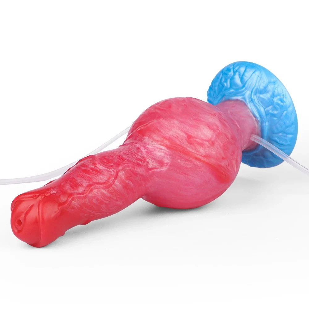 Fantasy Monster Dildo Inflatable Spray Water Soft Silicone Dildo Female Sex Masturbation Adult Fun Sex Toys