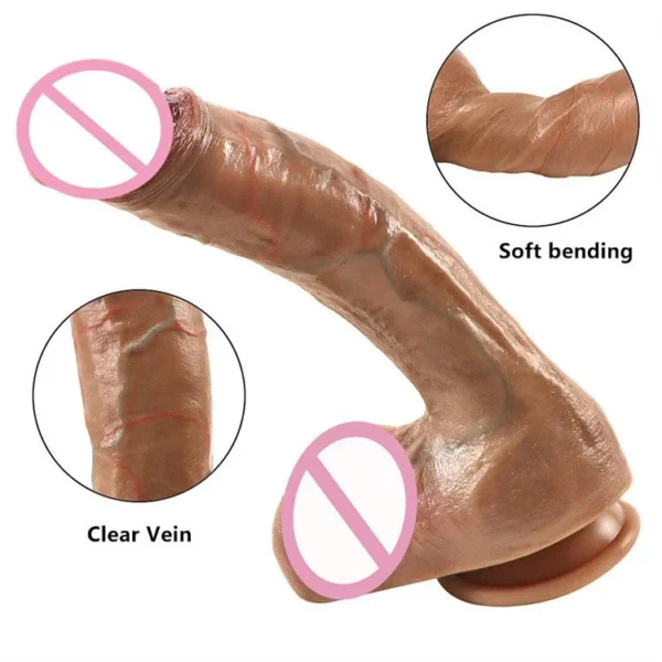Female Masturbation Liquid Silicone Super Big Dildos for Women Huge Realistic Skin With Suction Cup