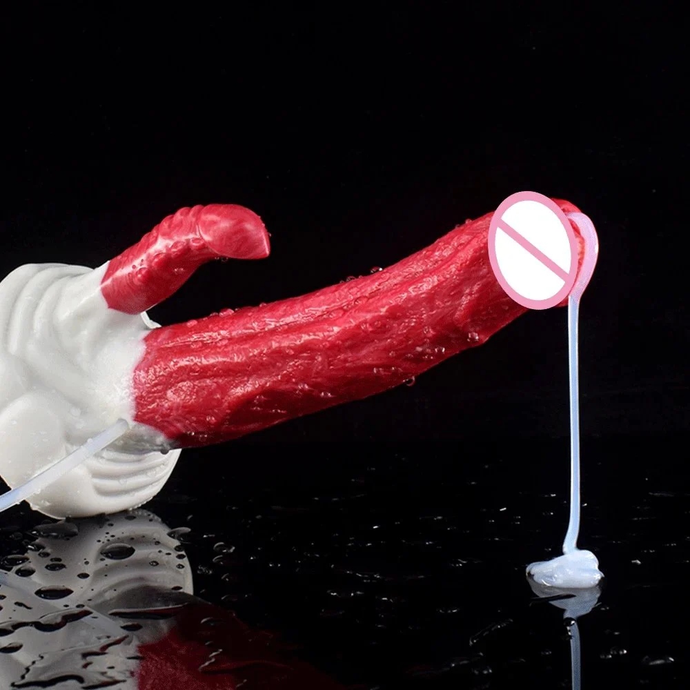 Double Head Penis Dragon Horse Divine Beast Squirting Dildo with Sucker Adult Women Vagina Anal Ejaculating Dildo