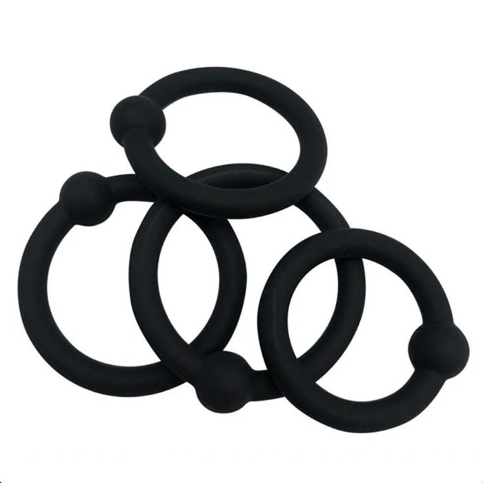 4pcs Set Silicone Cock Ring for Men Delay Ejaculation Vibrating Sex Toys with Penis Rings
