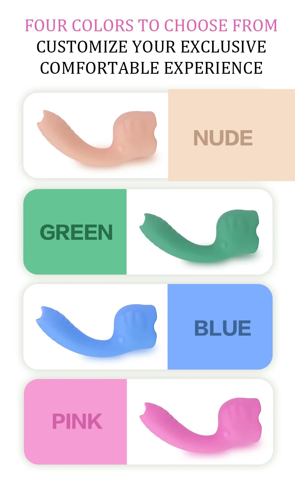 Women's Vibrating Egg Compact and Portable Adult Toy with Four Color Options Silicone Material