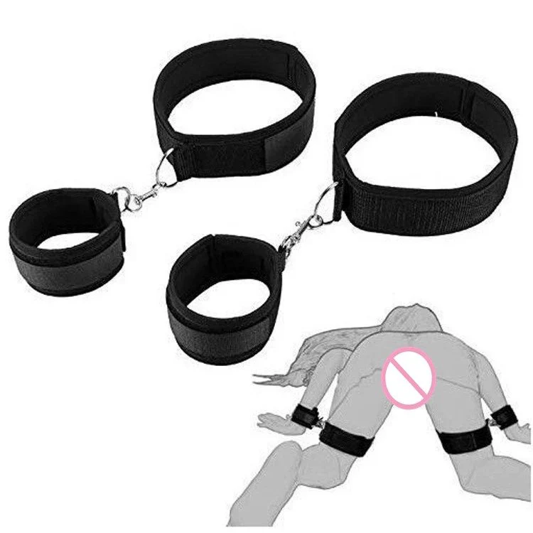 Sex Toys Bondage Set for Couple Hand and Legs Cuff Bondage Wrist to Thigh Restraint
