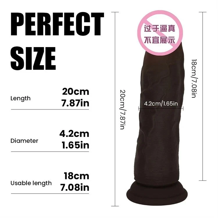 Female Masturbation Soft Realistic Huge Double Layer Liquid Silicone Dildo Sex Toys for Women