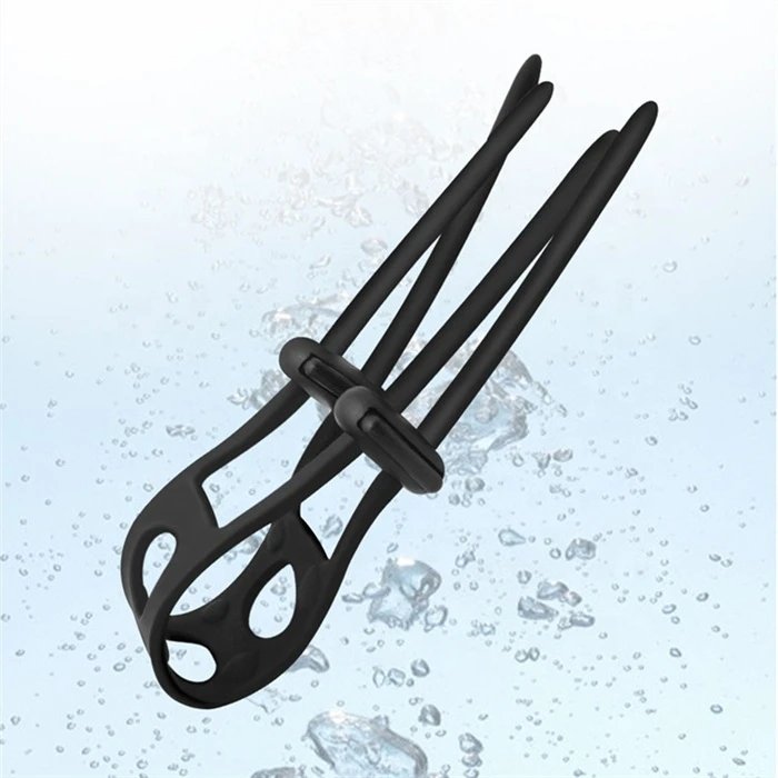 Adjustable Silicone Cock Ring for Men TPE Adult Sex Toys with Delay Ejaculation Function Penis Rings