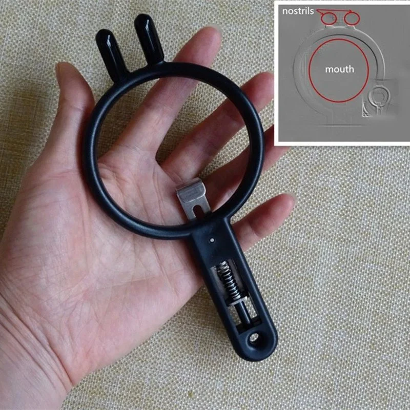 Mouth Spreader with Nipple Clamps Open Mouth O Ring Gag Oral Sex Harness Restraints Toys